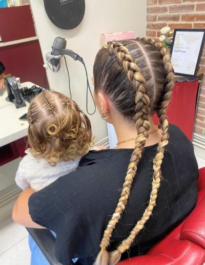 la boucle creative salon coiffure soissons coiffure deux nattes collees